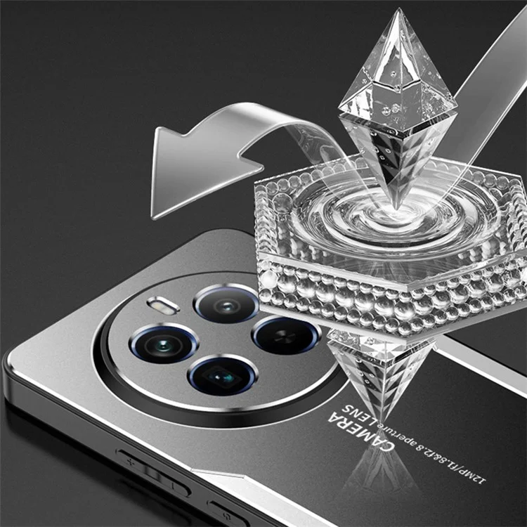 For Realme 12 Pro 5G / 12 Pro+ 5G Slim Case Aluminum Alloy+TPU+PC Phone Back Cover - Silver