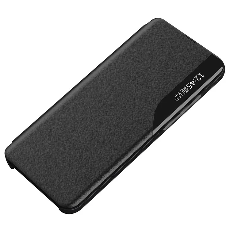 For Xiaomi Redmi Note 13 Pro 4G / Poco M6 Pro 4G Case PU Leather View Window Stand Phone Cover - Black