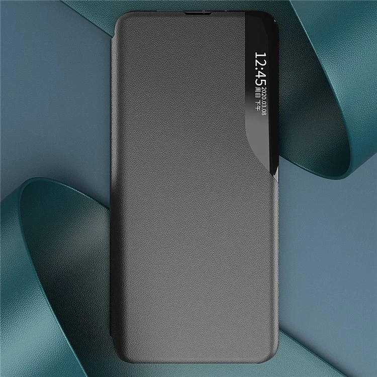For Xiaomi Redmi Note 13 Pro 4G / Poco M6 Pro 4G Case PU Leather View Window Stand Phone Cover - Black
