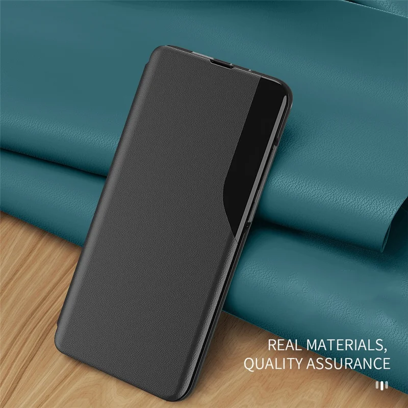 Per Xiaomi Redmi Note 13 Pro 4G / Poco M6 Pro 4G Custodia PU Leather View Window Stand Phone Cover - Verde