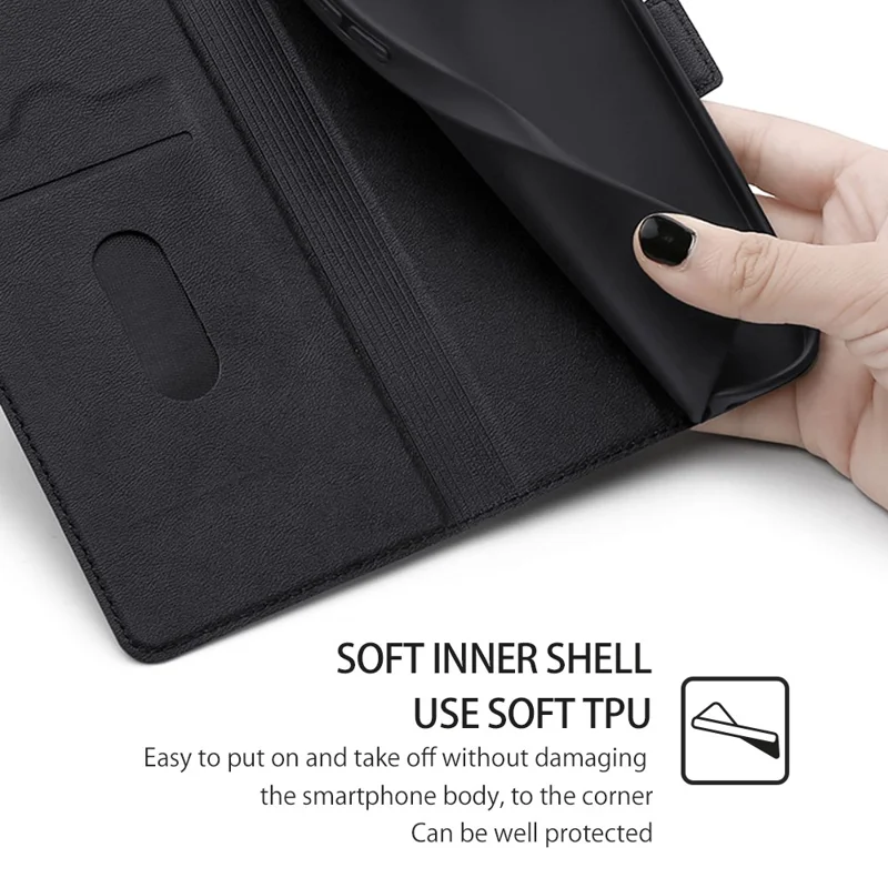 For Samsung Galaxy S24+ Case Shockproof PU+TPU Phone Cover - Black