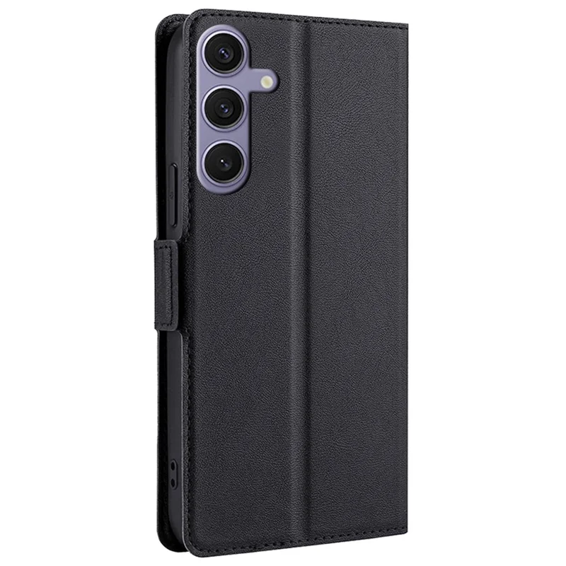 For Samsung Galaxy S24+ Case Shockproof PU+TPU Phone Cover - Black