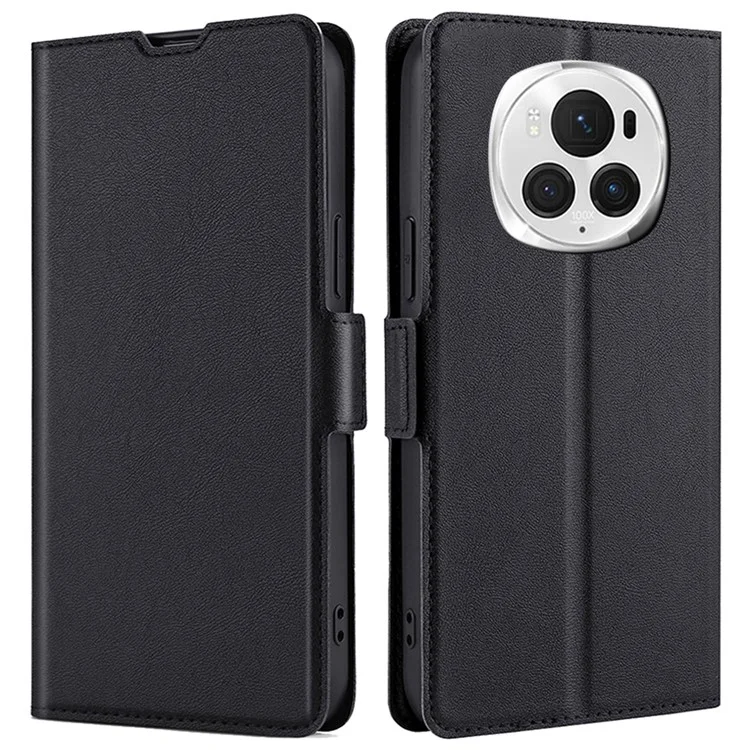 Per Honor Magic6 Pro 5G Cover Custodia Protettiva Telefonica in PU+TPU - Nera 