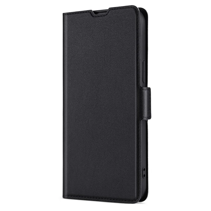 For Infinix Hot 40i Protective Case PU Leather + TPU Fully Wrapped Phone Cover - Black