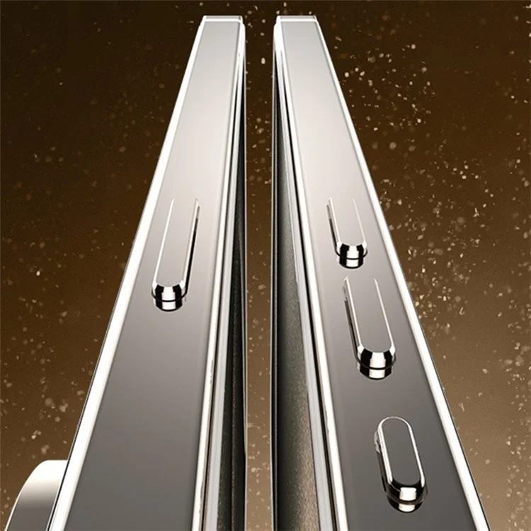 For iPhone 15 Pro Case Anti-drop Titanium Steel+PC Transparent Phone Cover - Titanium