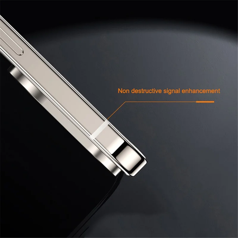 For iPhone 15 Pro Case Anti-drop Titanium Steel+PC Transparent Phone Cover - Silver