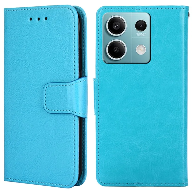Para Xiaomi Redmi Note 13 4G Carcasa Cartera Funda de Piel de PU y TPU a Prueba de Golpes - Azul Bebé