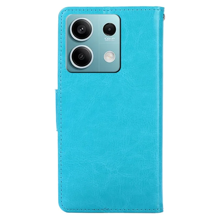 Para Xiaomi Redmi Note 13 4G Carcasa Cartera Funda de Piel de PU y TPU a Prueba de Golpes - Azul Bebé