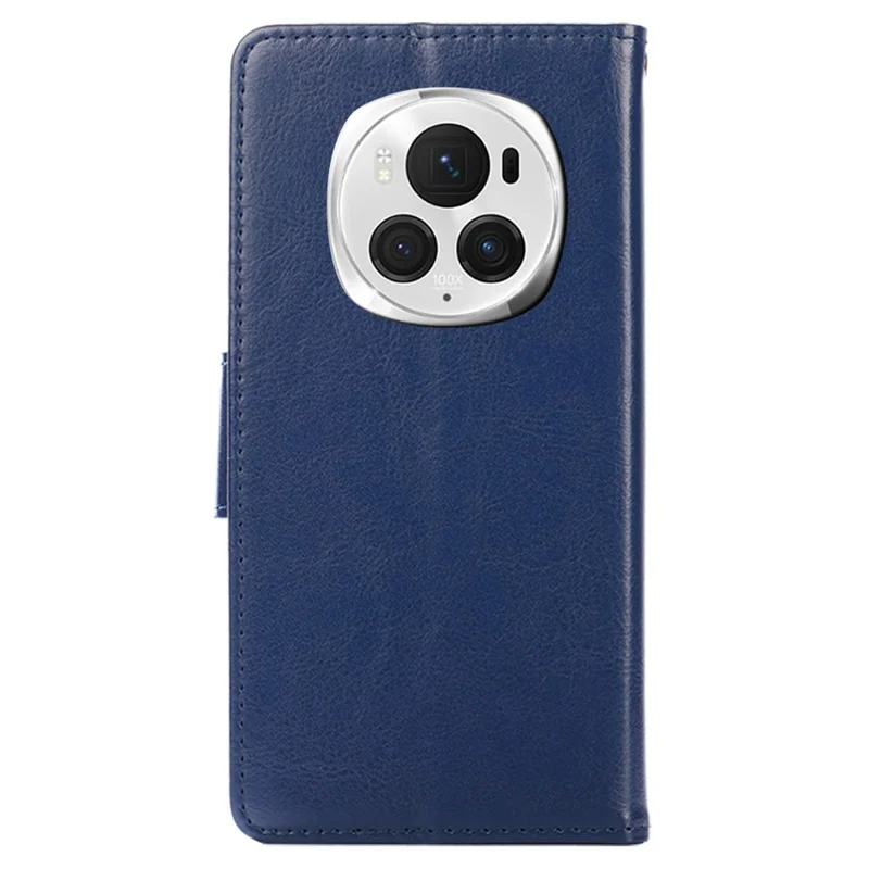 For Honor Magic6 Pro 5G Case Shockproof Leather Phone Cover with Card Slots Wallet - Sapphire