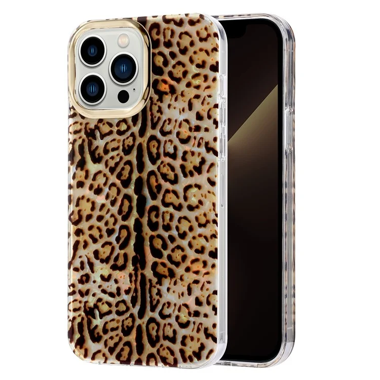 Чехол для iPhone 13 Pro Max, противоударный, из ПК+ТПУ, с IMD-узором - Y3-Leopard