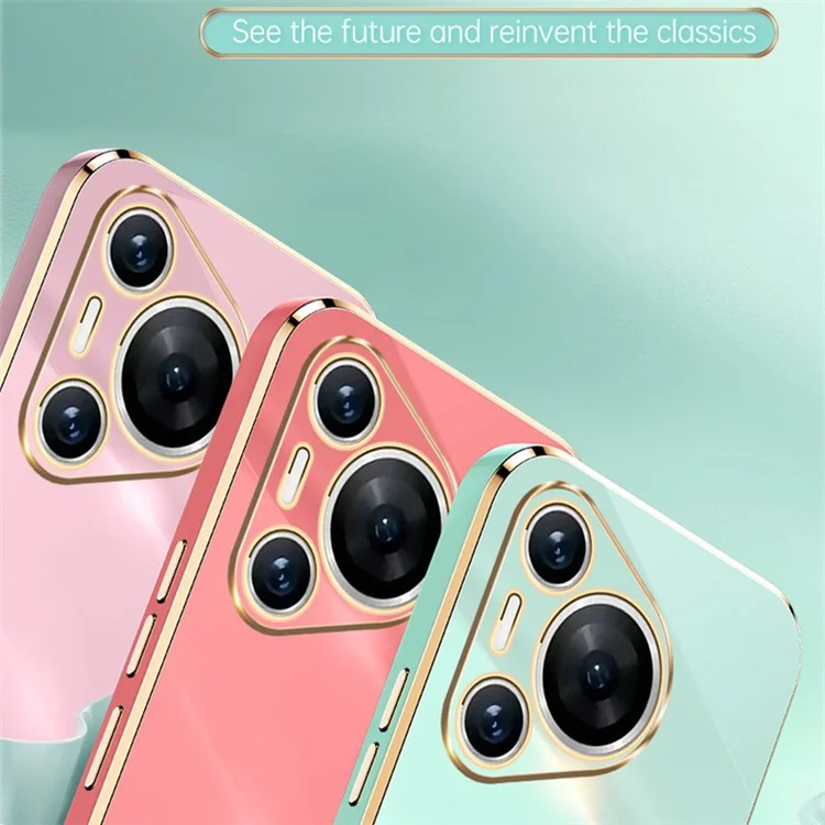 XINLI Per Huawei Pura 70 Pro Case Elettroplaccatura Supporto Kickstand TPU Cover per telefono - Ciano