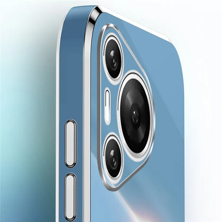 XINLI для Huawei Pura 70 Pro / Pura 70 Pro+ Чехол с электролитическим покрытием и мягким TPU-корпусом - Голубой