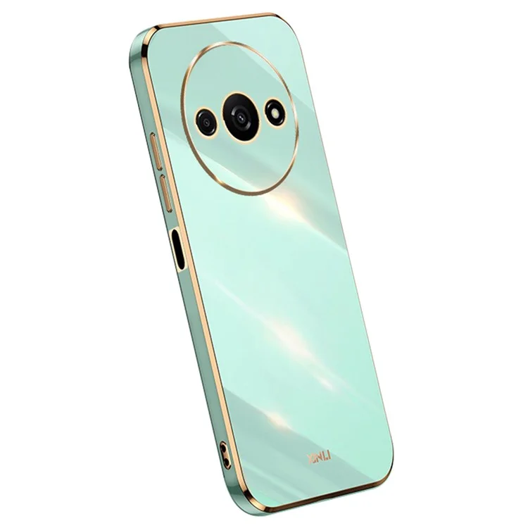 XINLI Per Xiaomi Redmi A3 4G / Poco C61 4G Custodia TPU Tagli precisi Protezione obiettivo Copertura telefonica elettroplaccata - Ciano