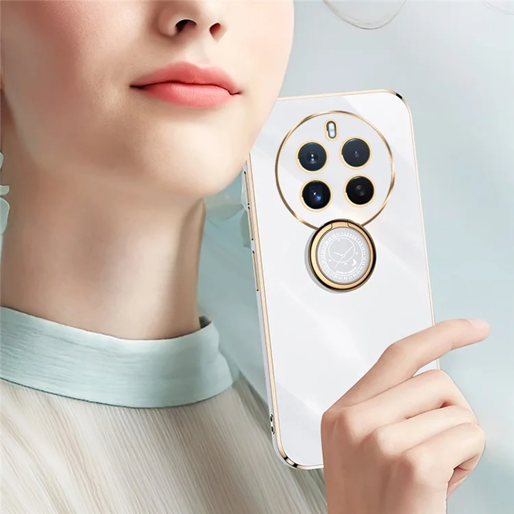 XINLI Für Realme 12 4G / 12+ 5G / Narzo 70 Pro 5G Kickstand Case Electroplating Soft TPU Handyhülle - Cyan