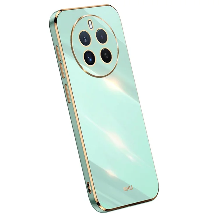 XINLI For Realme 12 Pro 5G / 12 Pro+ 5G Case TPU Phone Protetcive Cover Electroplating Phone Shell - Cyan