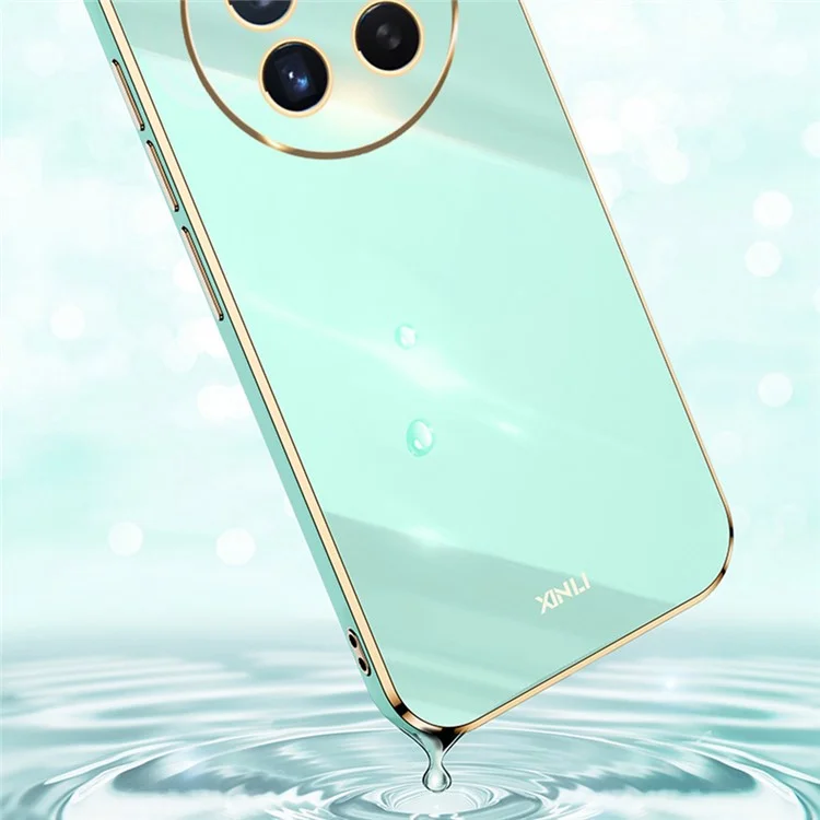 XINLI For Realme 12 Pro 5G / 12 Pro+ 5G Case TPU Phone Protetcive Cover Electroplating Phone Shell - Cyan