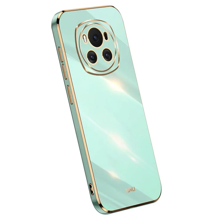 XINLI For Honor Magic6 5G Case Soft TPU Golden Edging Shockproof Phone Cover - Ciano