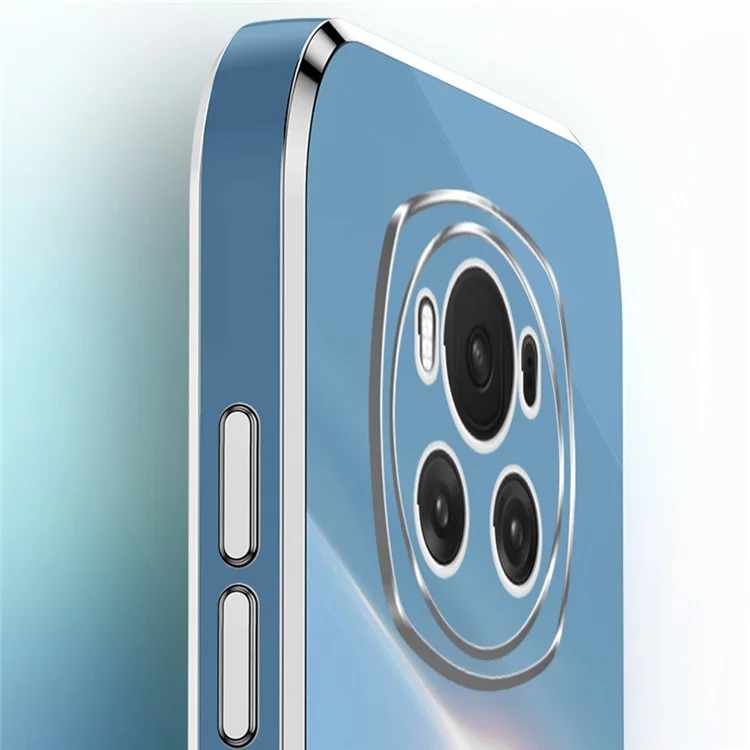 XINLI For Honor Magic6 5G Case Soft TPU Golden Edging Shockproof Phone Cover - Ciano