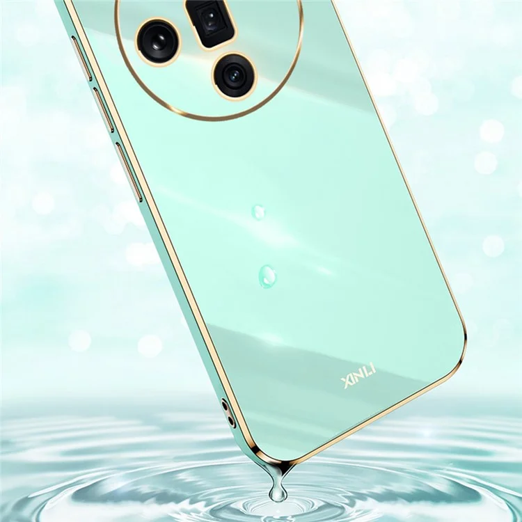 XINLI Para Oppo Find X7 5G Capa de Telefone Revestimento TPU com Anel Suporte - Ciano