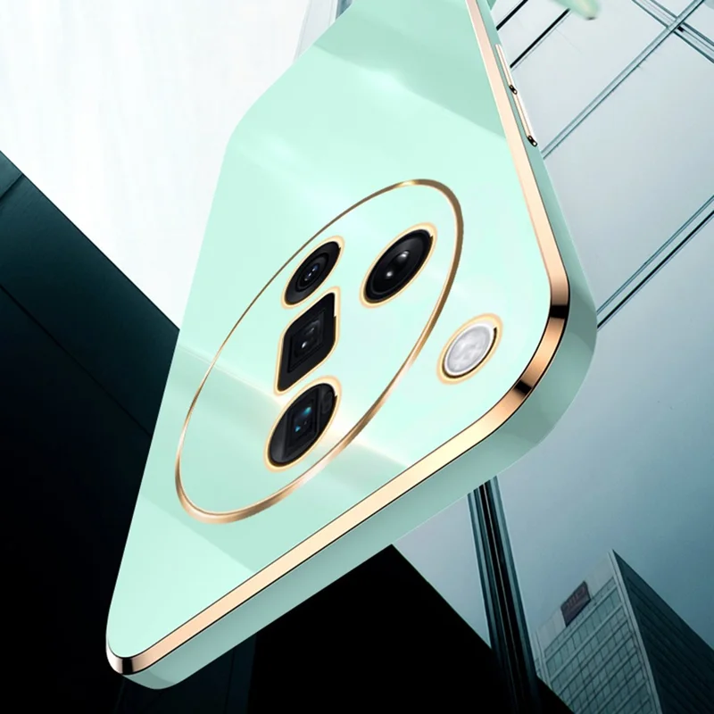 XINLI For Oppo Find X7 5G Phone Case Electroplating TPU Cover with Ring Kickstand - White