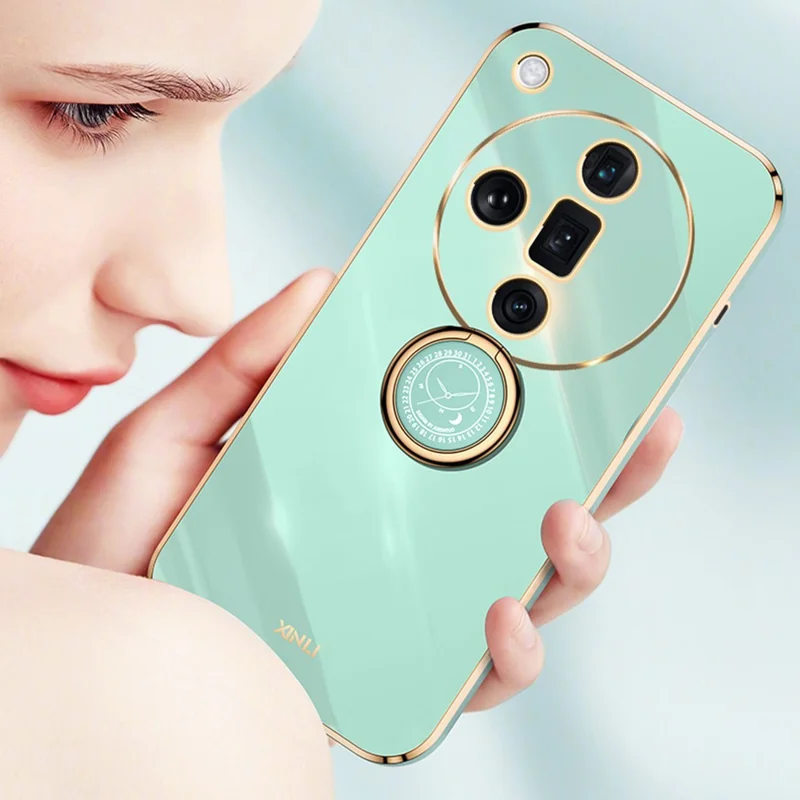 XINLI For Oppo Find X7 5G Case Electroplating Soft TPU Back Phone Cover - Red