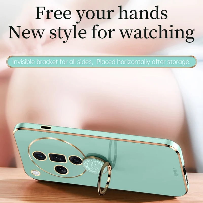 XINLI For Oppo Find X7 5G Case Electroplating Soft TPU Back Phone Cover - Red