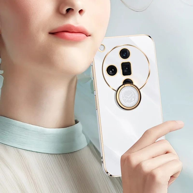 XINLI For Oppo Find X7 5G Case Electroplating Soft TPU Back Phone Cover - Red