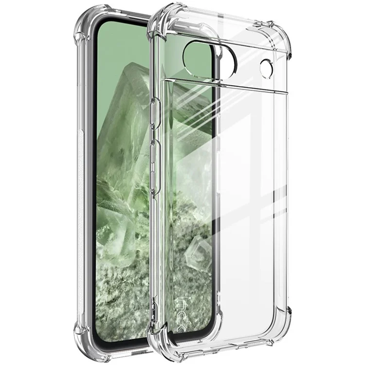 IMAK Per Google Pixel 8a Case Airbag Drop Impact TPU Phone Cover - Trasparente