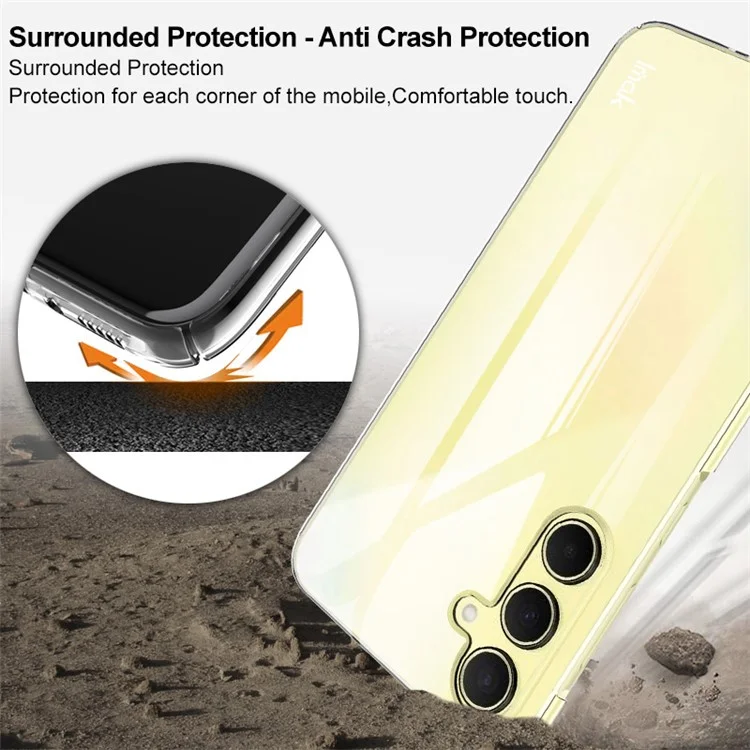 IMAK Crystal Case II Pro per Samsung Galaxy A35 5G Custodia Chiara PC Dura Antishock
