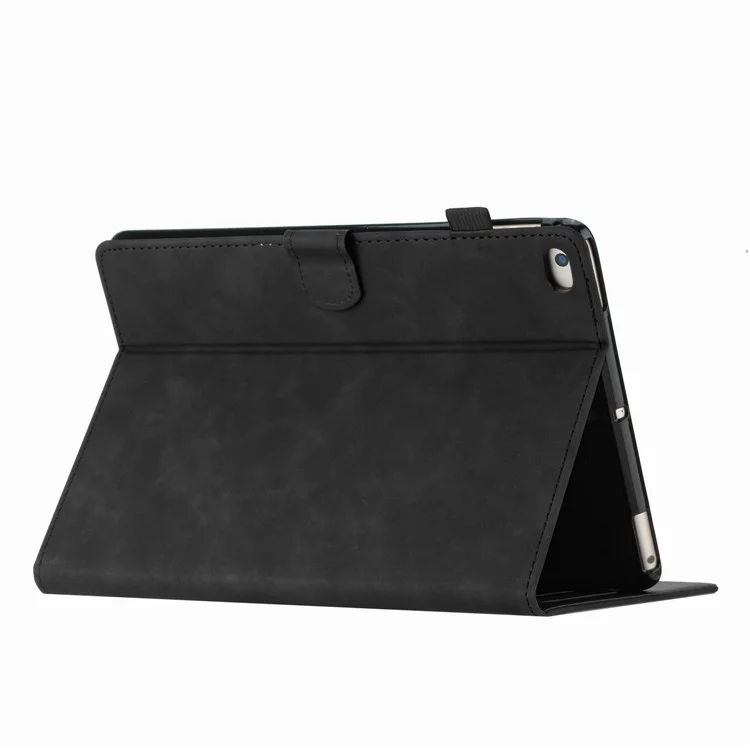 For iPad Air (2013) / Air 2 / iPad 9.7-inch (2017) / (2018) Case Card Slots Stand Leather Tablet Cover - Black