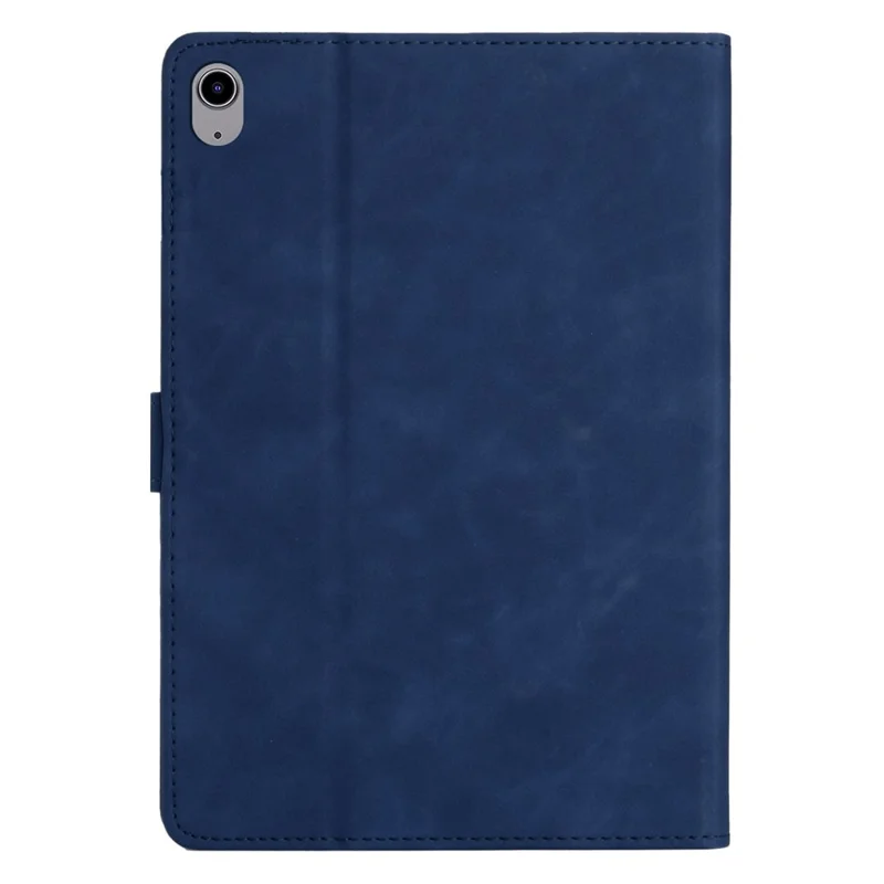 For iPad mini (2024) / mini (2021) Smart Case PU Leather Coconut Tree Imprinted Tablet Cover with Card Holder - Blue