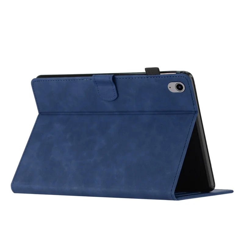 For iPad mini (2024) / mini (2021) Smart Case PU Leather Coconut Tree Imprinted Tablet Cover with Card Holder - Blue