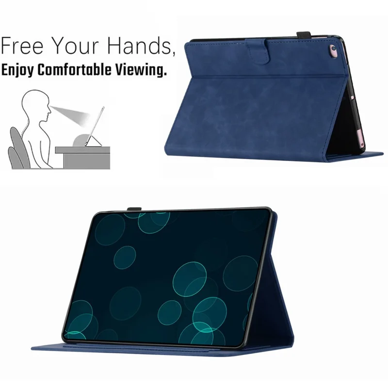 For iPad mini (2019) 7.9 inch / mini 4 / mini 3 / Mini 2 / Mini Case PU Leather Tablet Cover with Card Slots - Blue