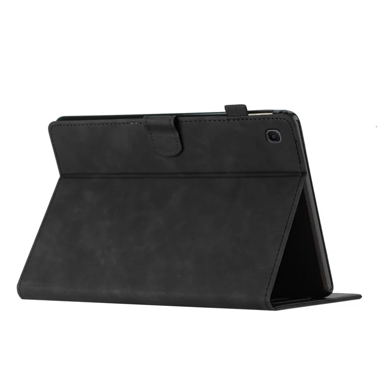 Para Samsung Galaxy Tab S6 Lite (2022) P613 / P619 / Tab S6 Lite (2024) / Tab S6 Lite (2020) P610 / 615 Funda de Tablet de Cuero Estampado - Negro