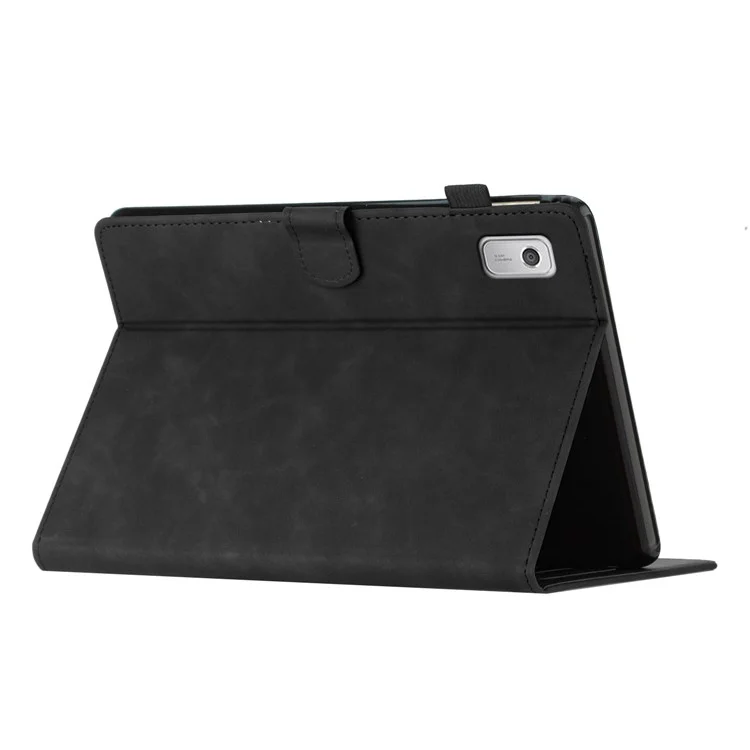 Для Lenovo Tab M9 TB-310FU чехол Слоты для карт PU Кожаный Кокосовая пальма напечатана Чехол для планшета Авто Wake / Sleep - Черный