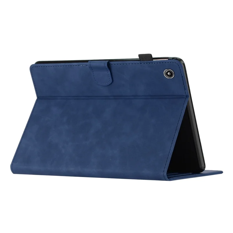 For Amazon Fire 7 2015 / (2017) / (2019) Case Card Slots PU Leather Pattern Folio Smart Tablet Cover - Blue