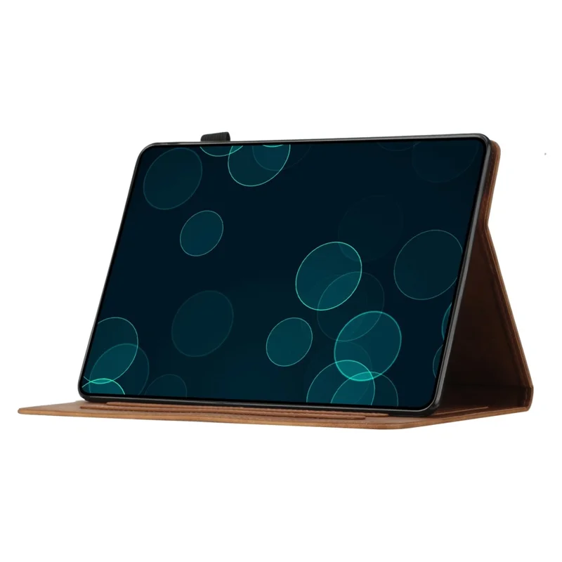 For Amazon Fire 7 2015 / (2017) / (2019) Case Card Slots PU Leather Pattern Folio Smart Tablet Cover - Brown