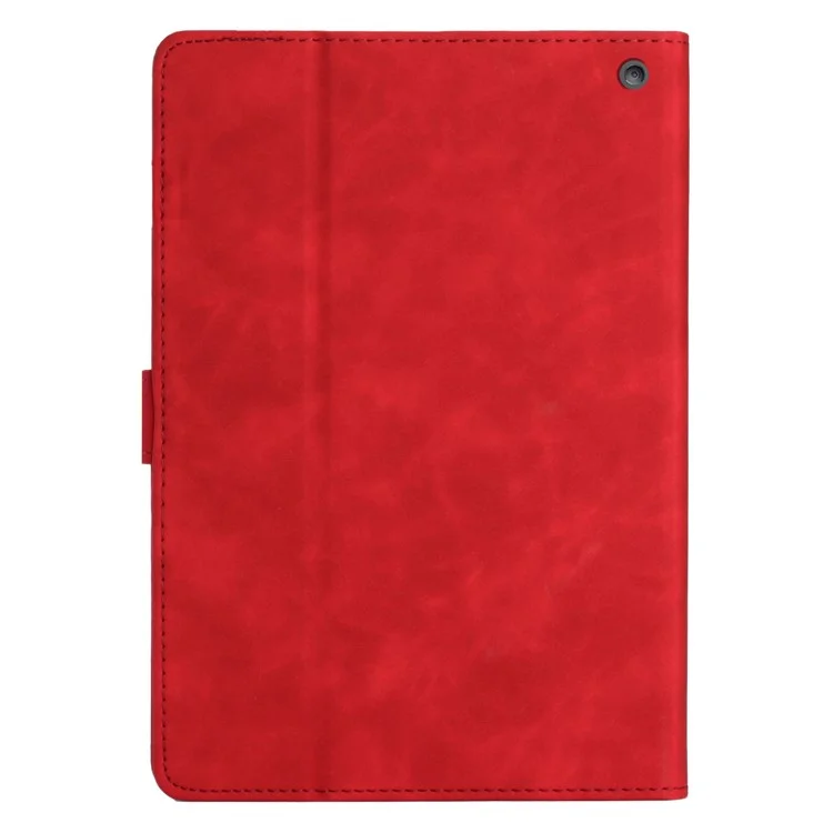 For Amazon Fire HD 10 (2021) / (2023) / Fire HD 10 Plus (2021) / (2023) Case Smart PU Leather Coconut Tree Tablet Cover - Red