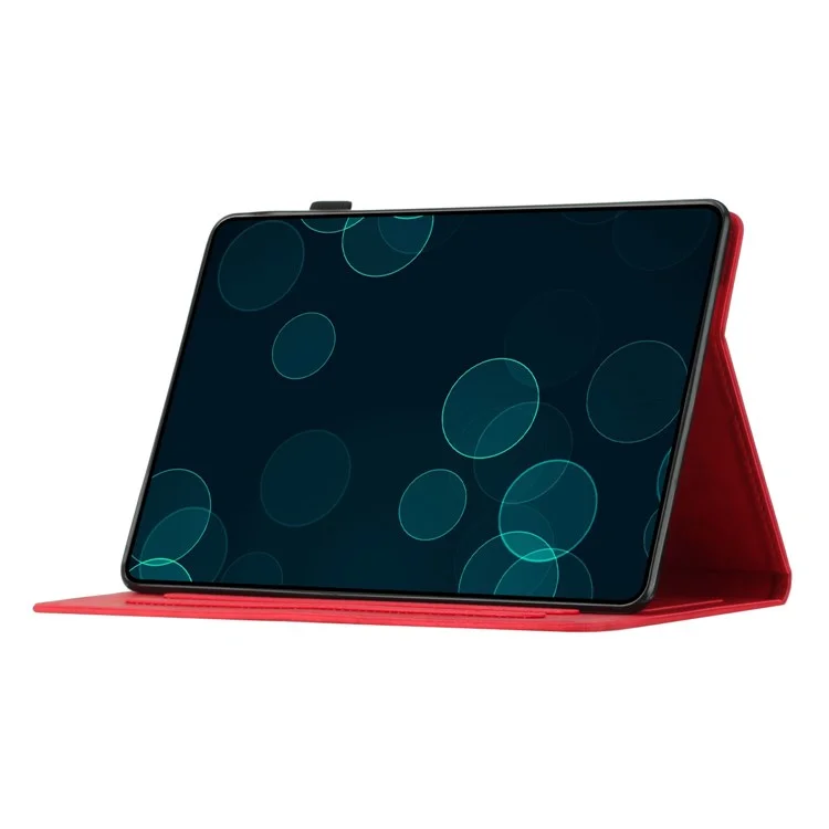 For Amazon Fire HD 10 (2021) / (2023) / Fire HD 10 Plus (2021) / (2023) Case Smart PU Leather Coconut Tree Tablet Cover - Red