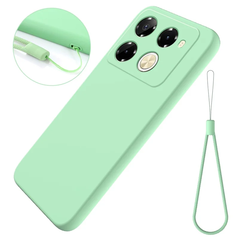 For Infinix Note 40 Pro 5G / Infinix Note 40 Pro+ Case Soft Ultra Slim Liquid Silicone Phone Cover - Green