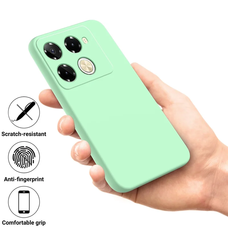 For Infinix Note 40 Pro 5G / Infinix Note 40 Pro+ Case Soft Ultra Slim Liquid Silicone Phone Cover - Green