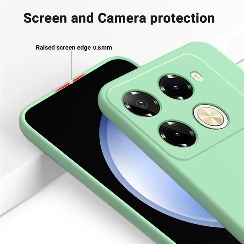 For Infinix Note 40 Pro 5G / Infinix Note 40 Pro+ Case Soft Ultra Slim Liquid Silicone Phone Cover - Green