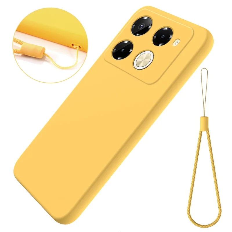 For Infinix Note 40 Pro 5G / Infinix Note 40 Pro+ Case Soft Ultra Slim Liquid Silicone Phone Cover - Yellow