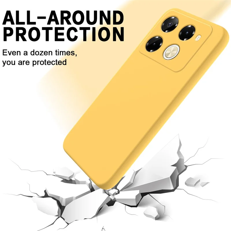 For Infinix Note 40 Pro 5G / Infinix Note 40 Pro+ Case Soft Ultra Slim Liquid Silicone Phone Cover - Yellow