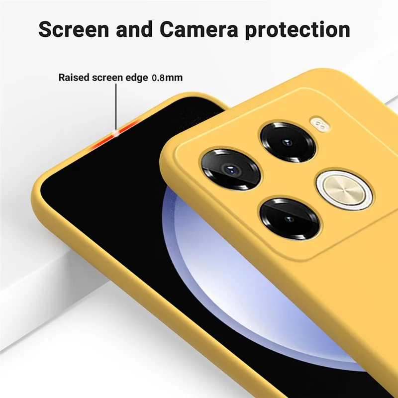For Infinix Note 40 Pro 5G / Infinix Note 40 Pro+ Case Soft Ultra Slim Liquid Silicone Phone Cover - Yellow