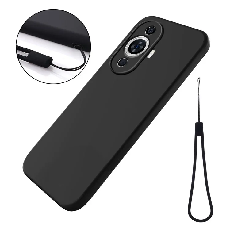 For Huawei nova 11 / nova 12s 4G / nova 12 Lite 4G / nova 12 Active Case Liquid Silicone Smart Phone Shell - Black