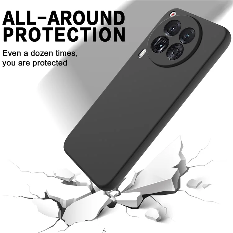 Para TECNO Camon 30 Premier 5G Case Líquido Silicone Anti-Fall Capa de Telefone com Alça de Mão - Preto
