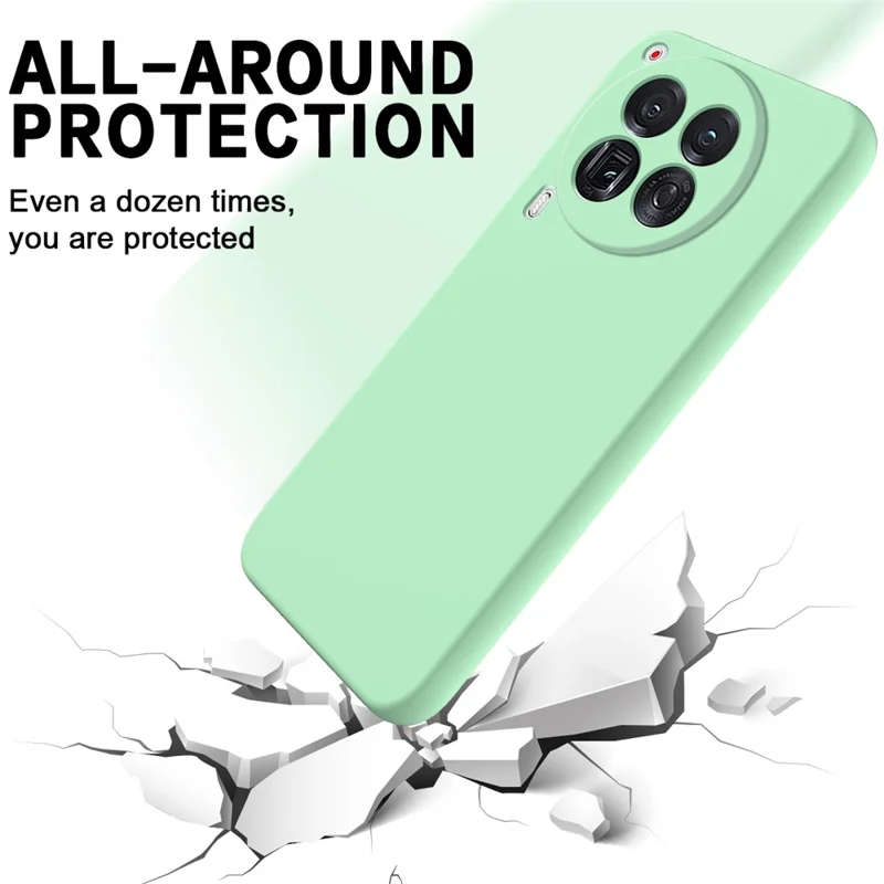 For TECNO Camon 30 Premier 5G Case Liquid Silicone Anti-Fall Phone Cover with Hand Strap - Green