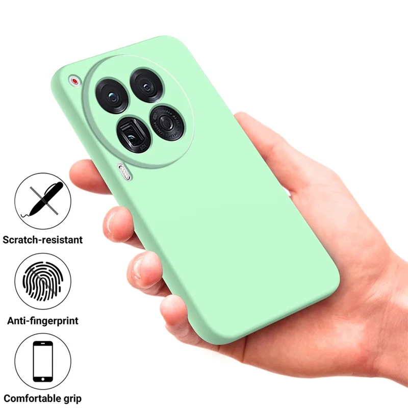 For TECNO Camon 30 Premier 5G Case Liquid Silicone Anti-Fall Phone Cover with Hand Strap - Green