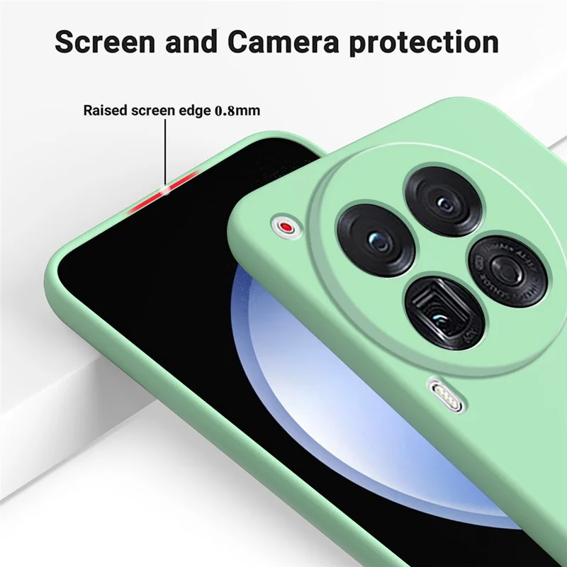 For TECNO Camon 30 Premier 5G Case Liquid Silicone Anti-Fall Phone Cover with Hand Strap - Green